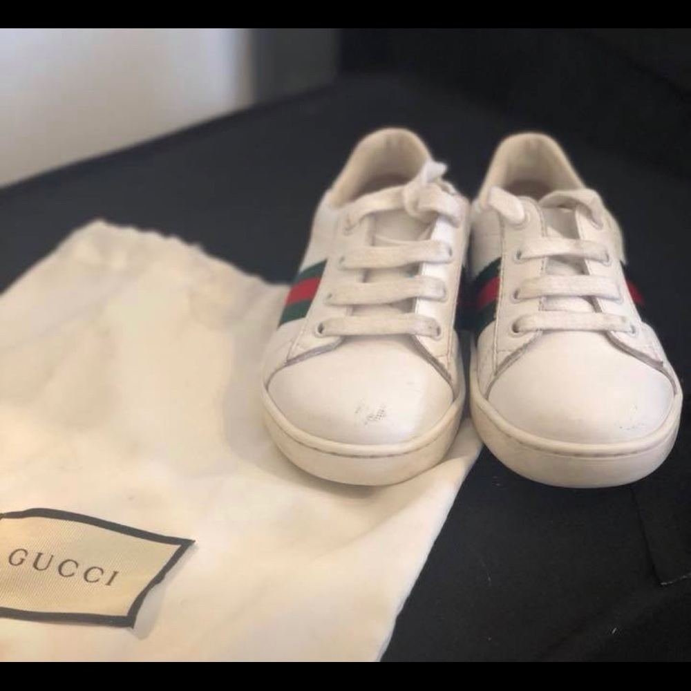 Authentic Toddler Gucci Sneakers size 24 kids 8